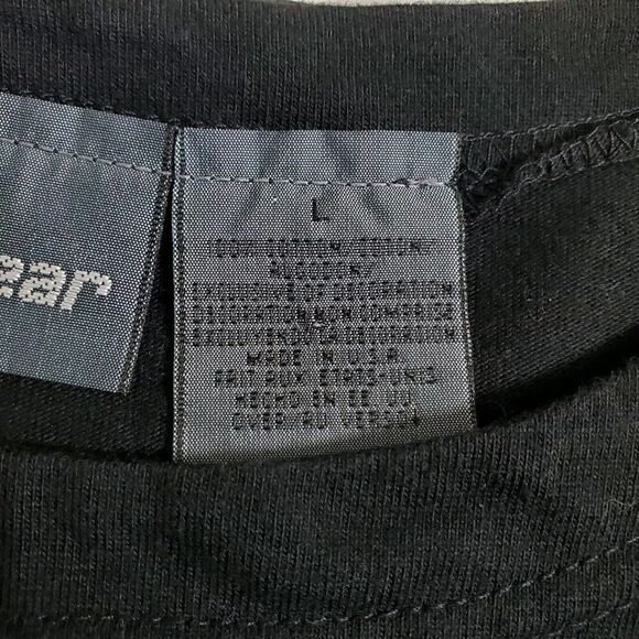 LIZ WEAR 90s Artsy Shirt Size L Gold Scribble Liz Claiborne Art To Wear Womens - Picture 9 of 10